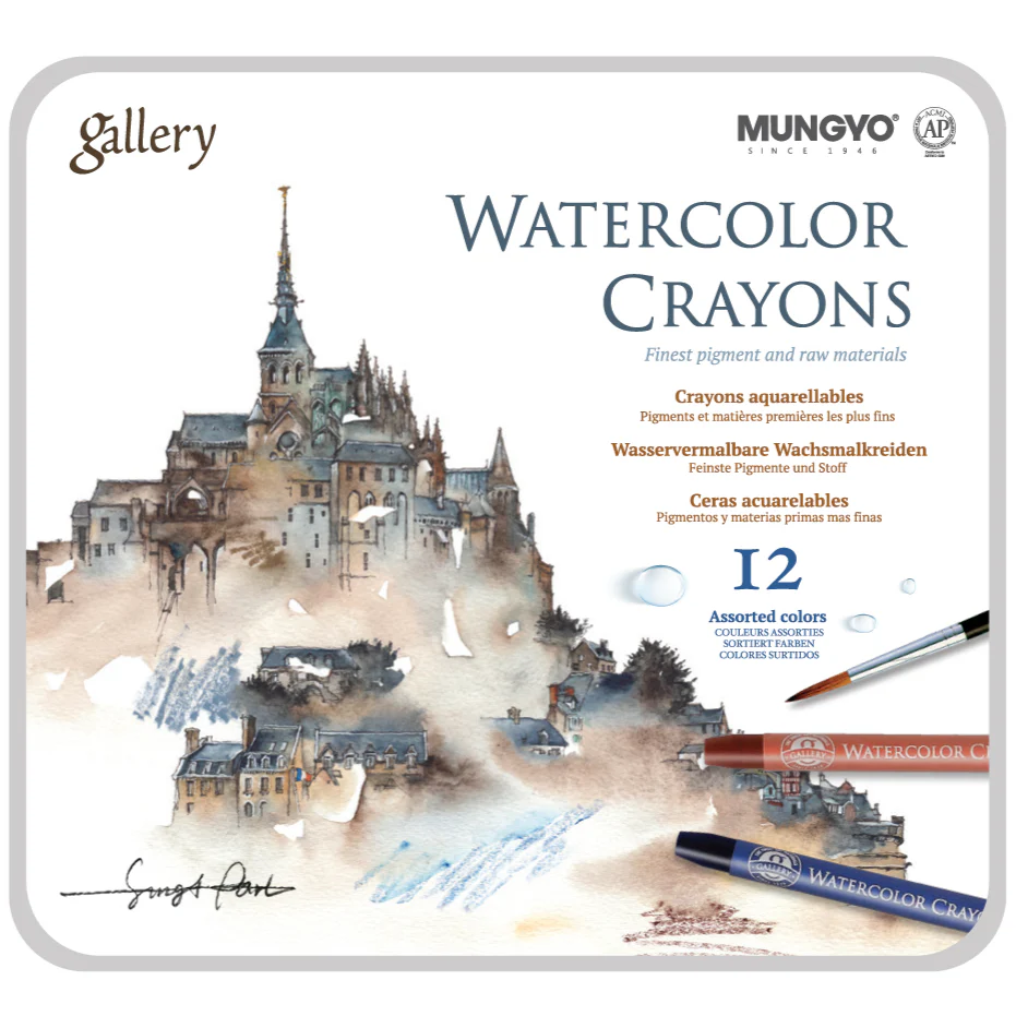 Mungyo Gallery Watercolour Crayons Set of 12 - Nail Gallerys