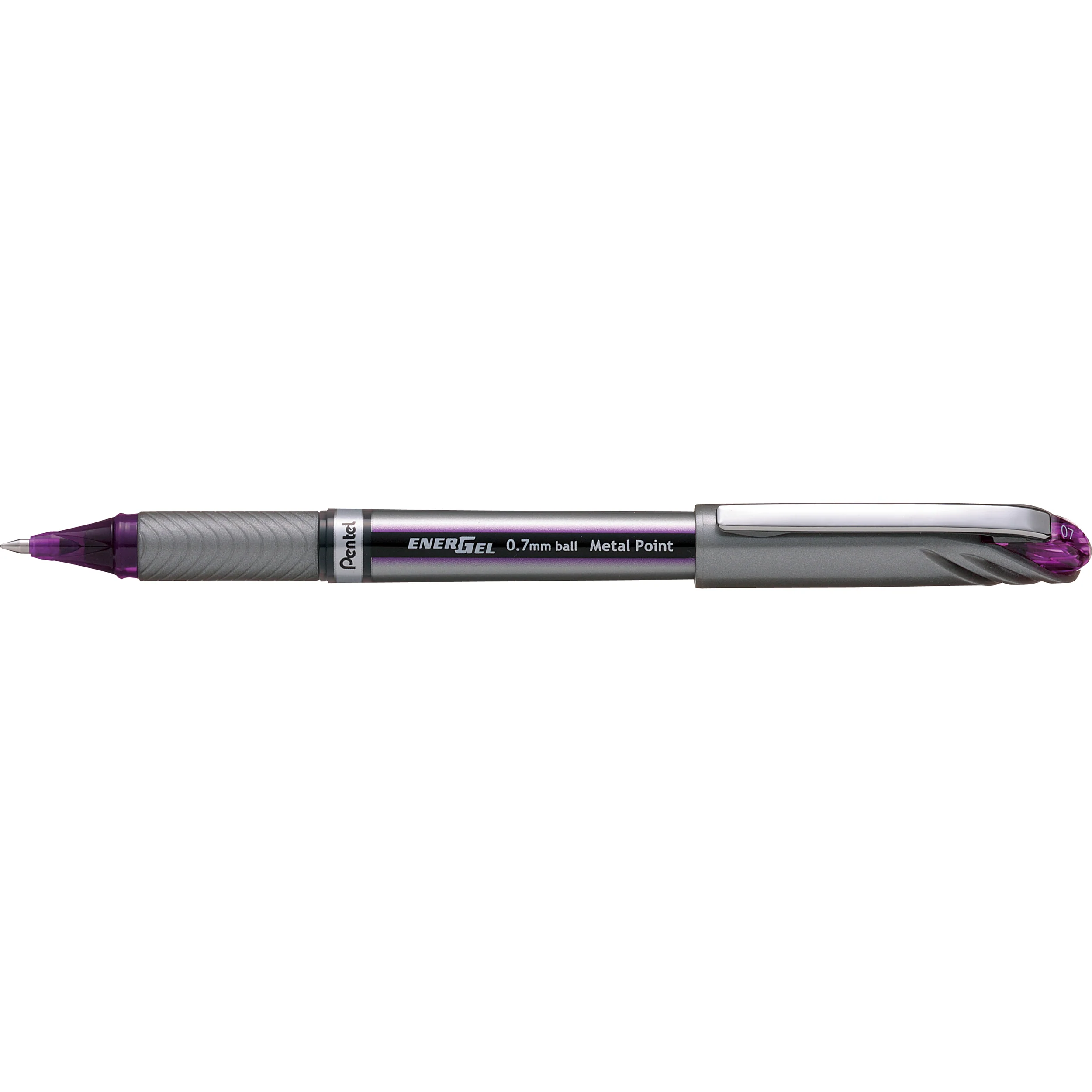 Pentel Energel Pen Metal Point 0.7mm Violet Box Of 12 - Nail Gallerys