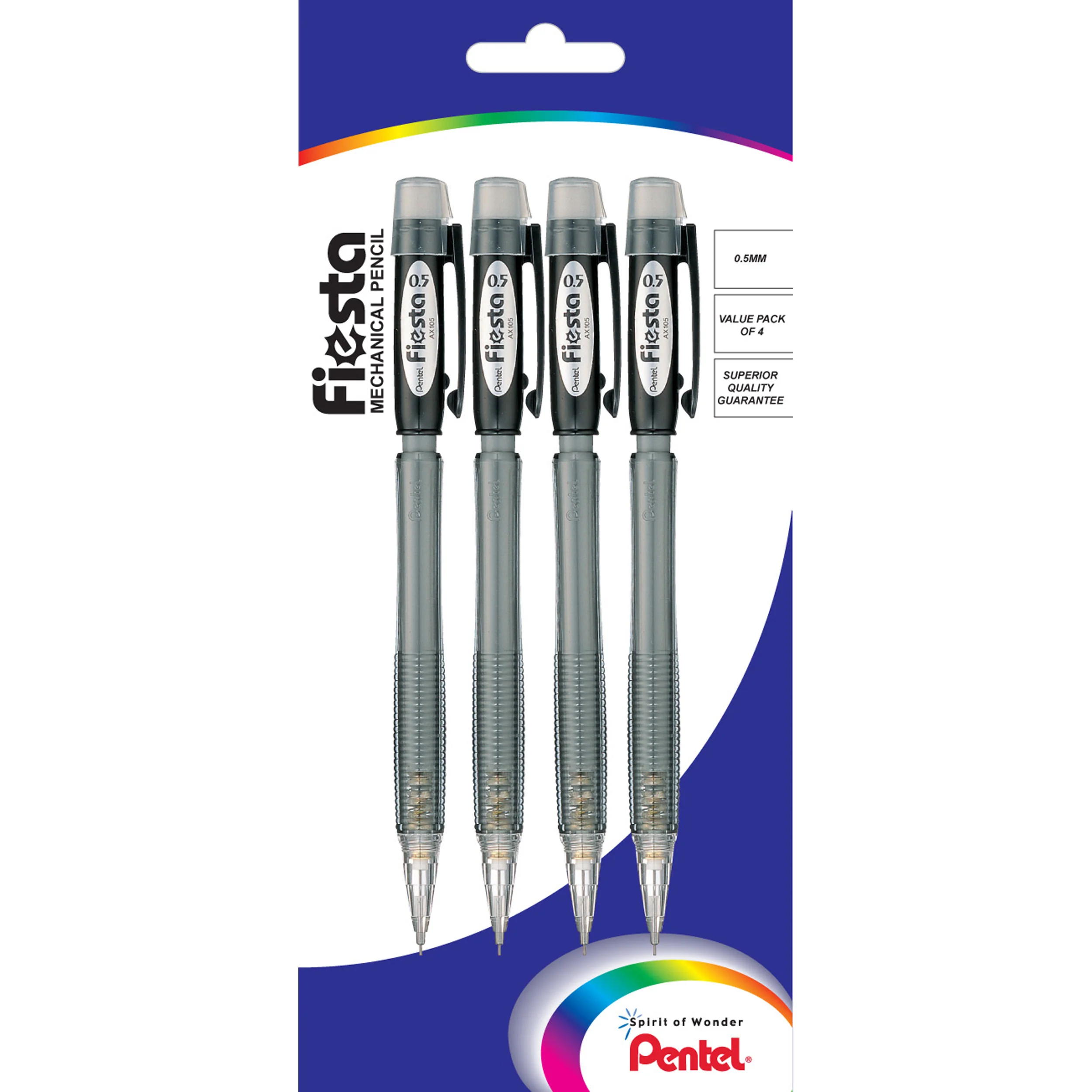 Pentel Fiesta Mechanical Pencil XA155t 0.5mm Pack Of 4 - Nail Gallerys