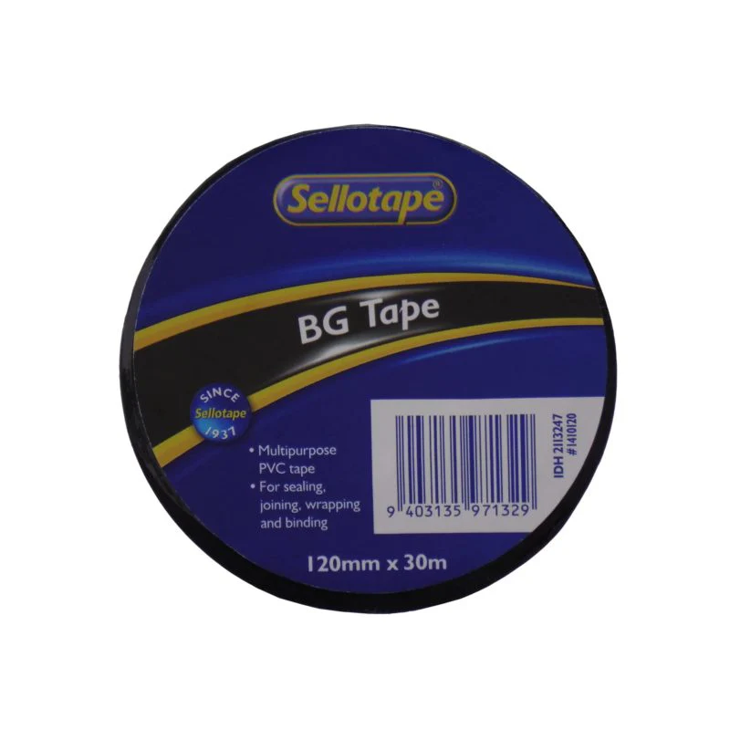 Sellotape 1410 Bg Tape Black 120mmx30m - Nail Gallerys