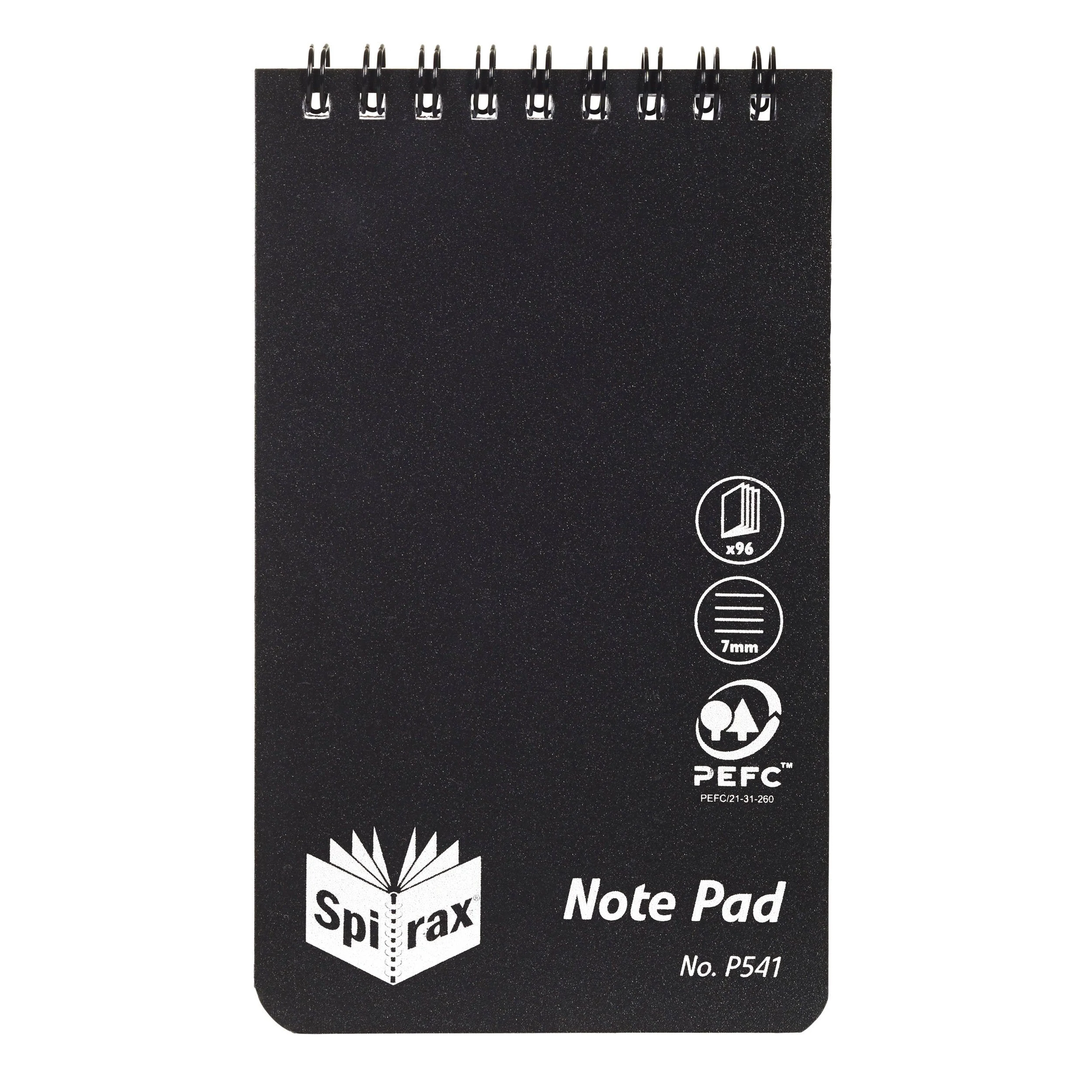 Spirax P541 PP Notebook 96 Pages Black T/o - Pack Of 5 - Nail Gallerys