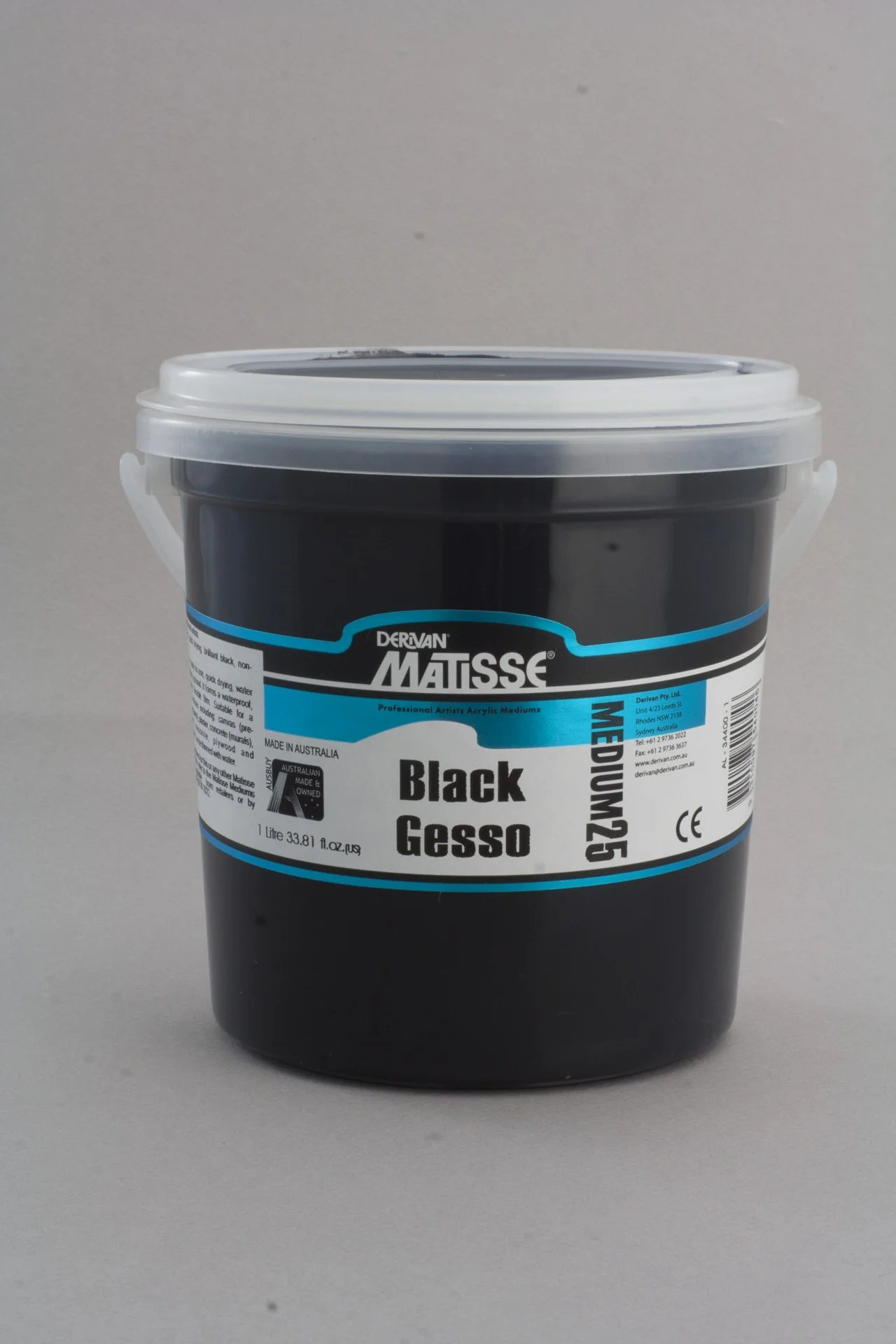 Derivan Matisse Mm25 Black Gesso - Nail Gallerys