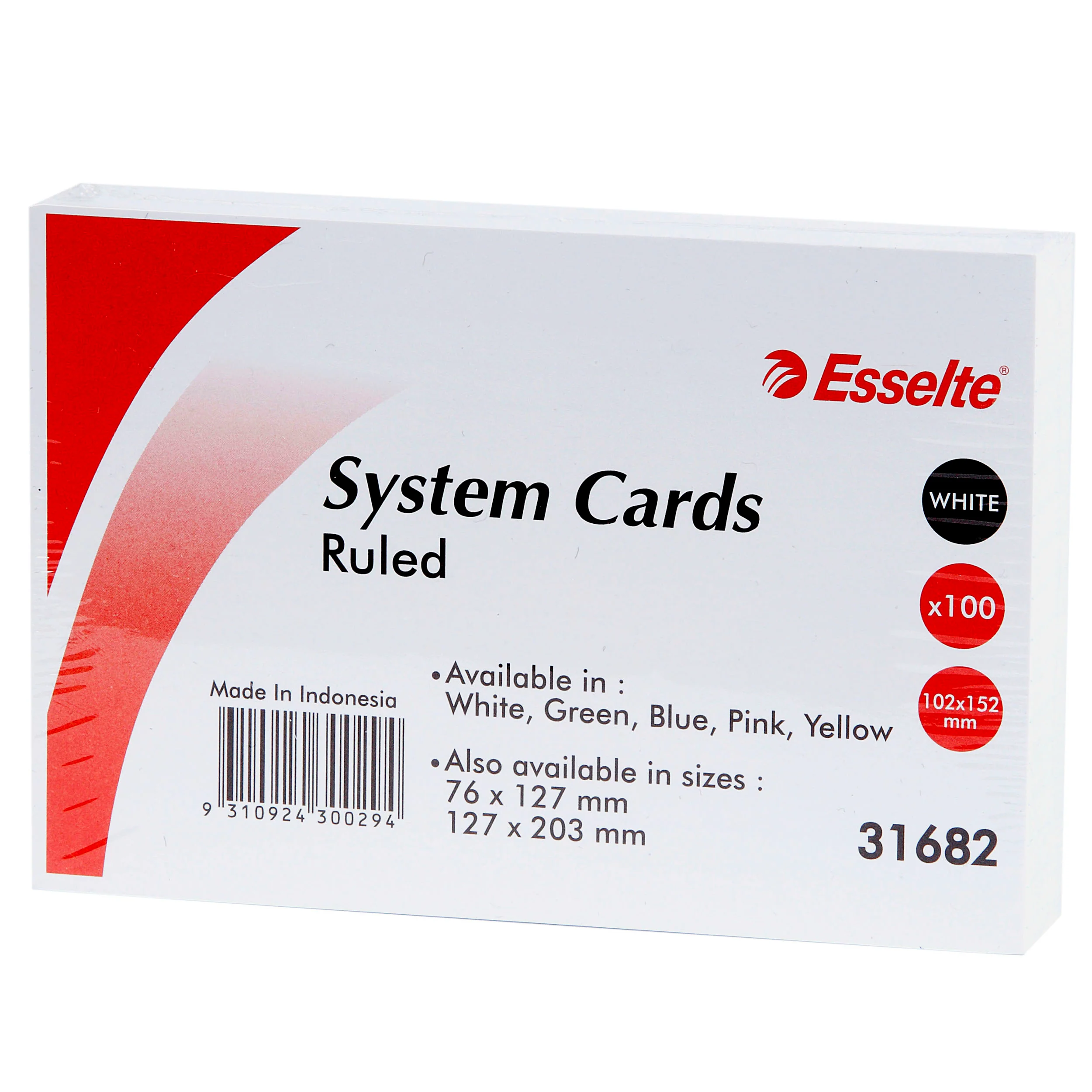 Esselte System Cards 152x102mm (6x4) White Pack Of 100 - Nail Gallerys