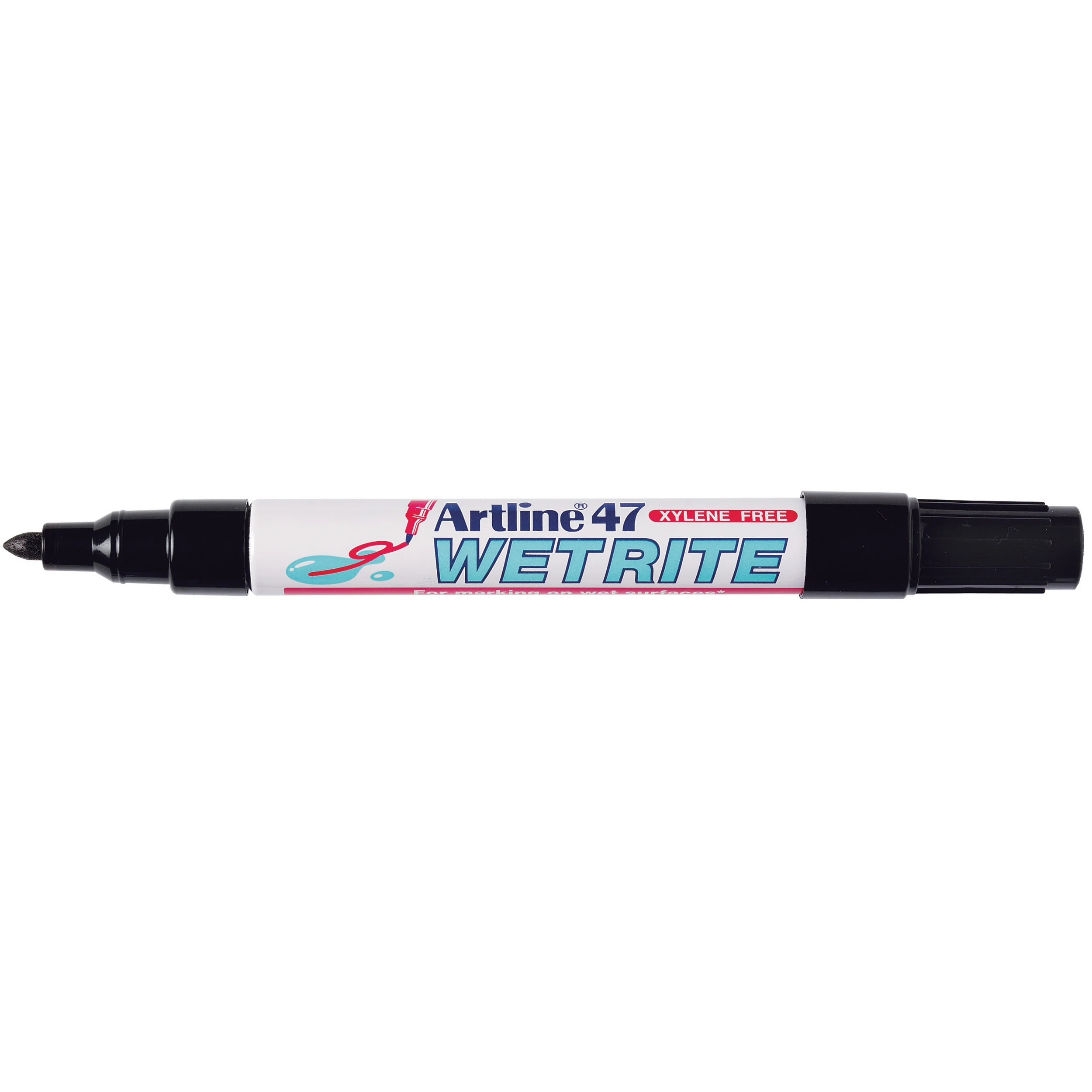 Artline 47 Wetrite Permanent Marker 1.5mm Bullet Nib Black Box Of 12 - Nail Gallerys