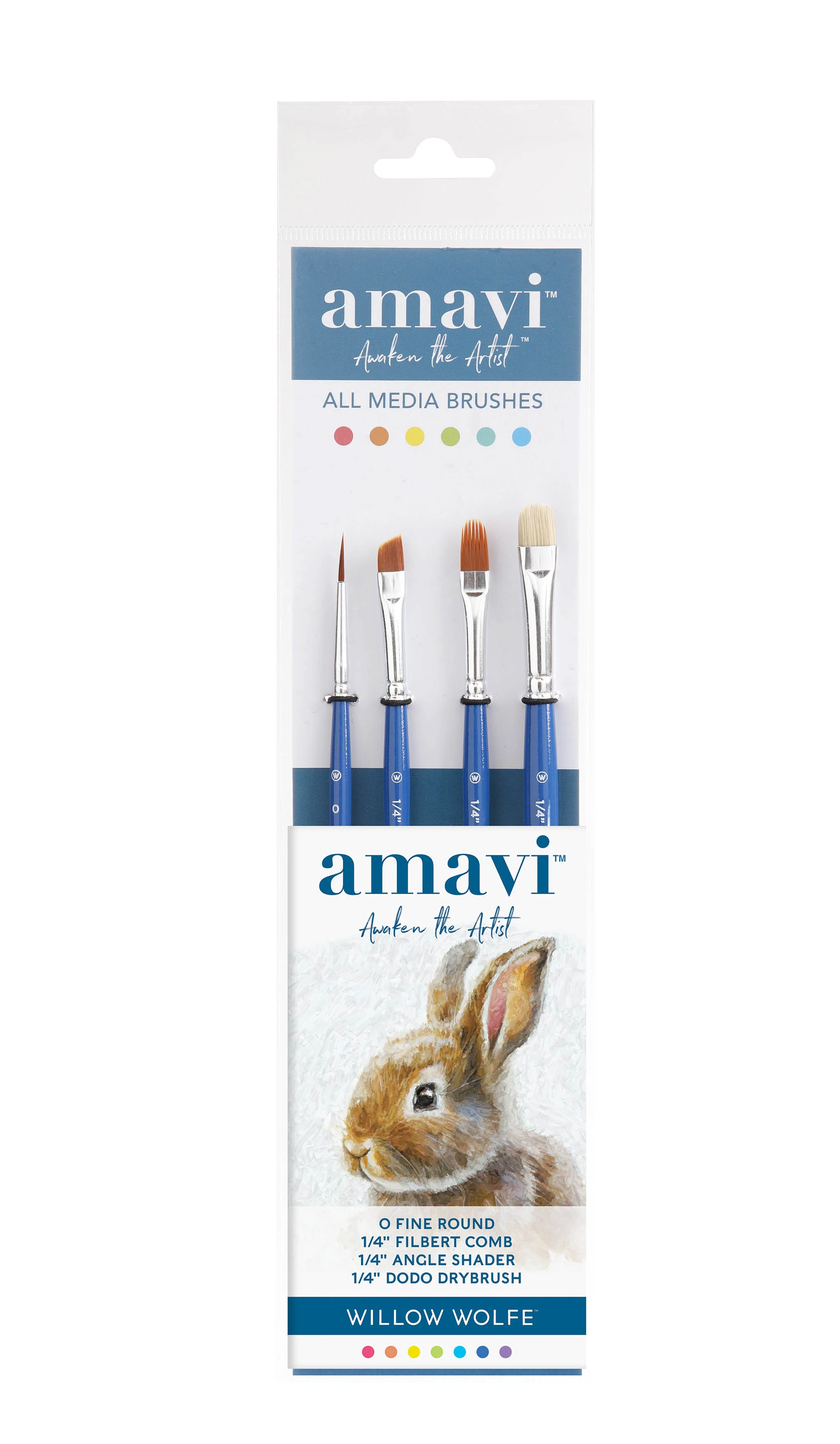 Willow Wolfe Amavi Specialty Golden Taklon Brush Set - Nail Gallerys