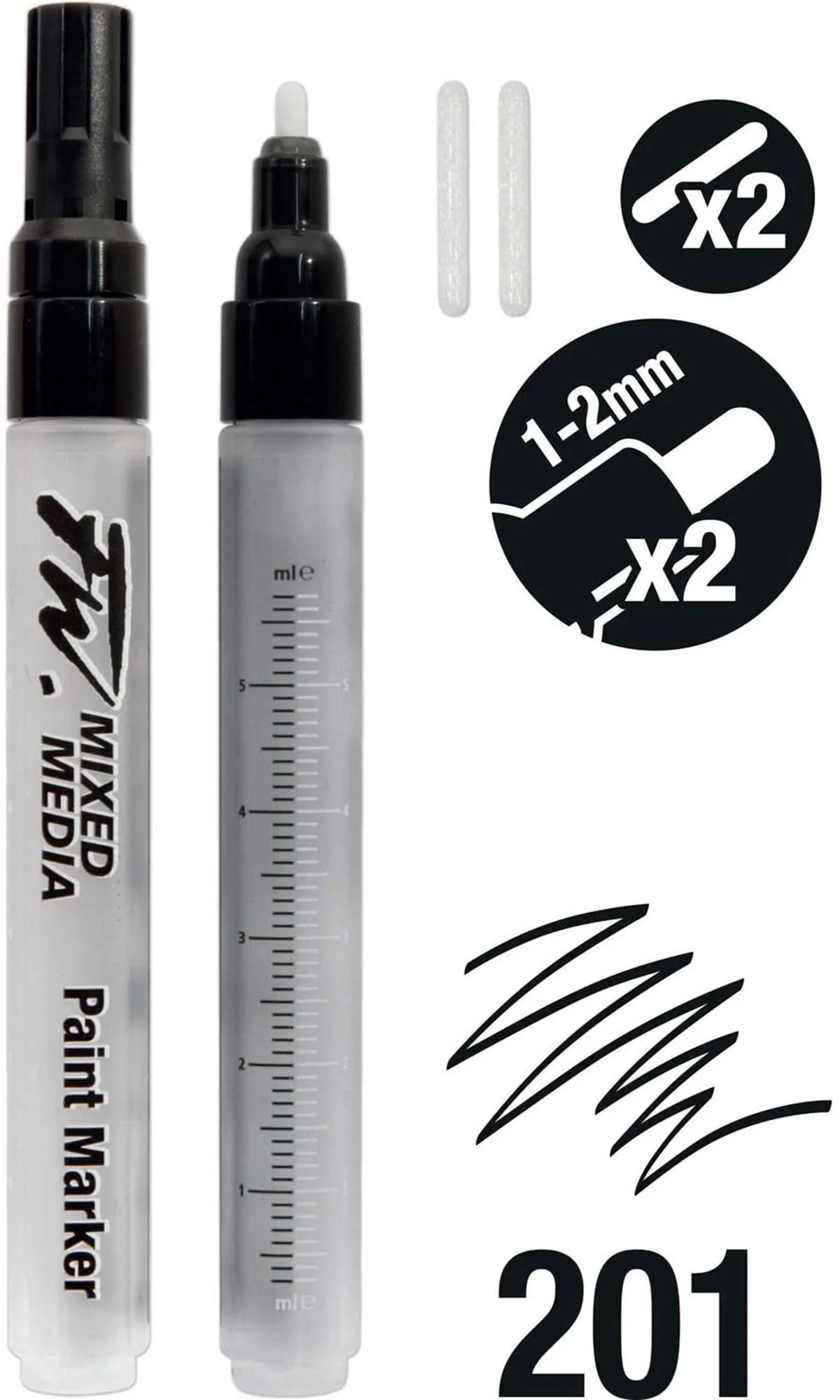 Daler Rowney FW Mixed Media Marker Set Medium Round - Nail Gallerys
