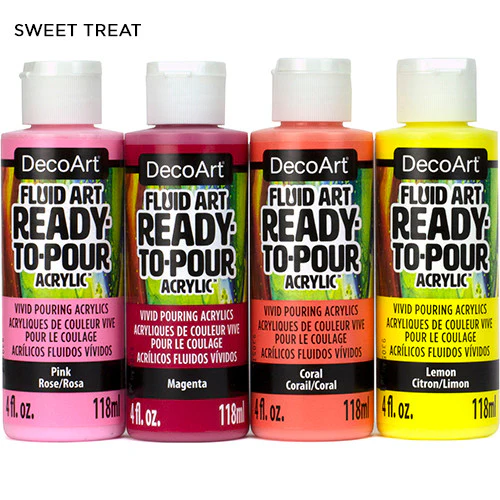 Decoart Fluidart Sweet Treat Paint Pouring Set of 4 - Nail Gallerys