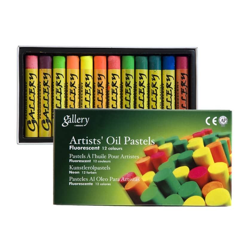 Mungyo Gallery Oil Pastels Fluorescent - Pack Of 12 - Nail Gallerys