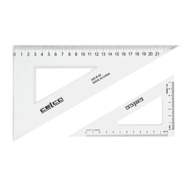 Celco 60 Degree Set Squares Clear - Nail Gallerys