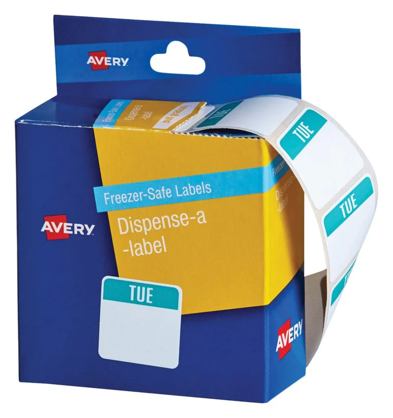 Avery Freezer Safe Label Dispenser Tuesday 24x24 100 Pack - Nail Gallerys