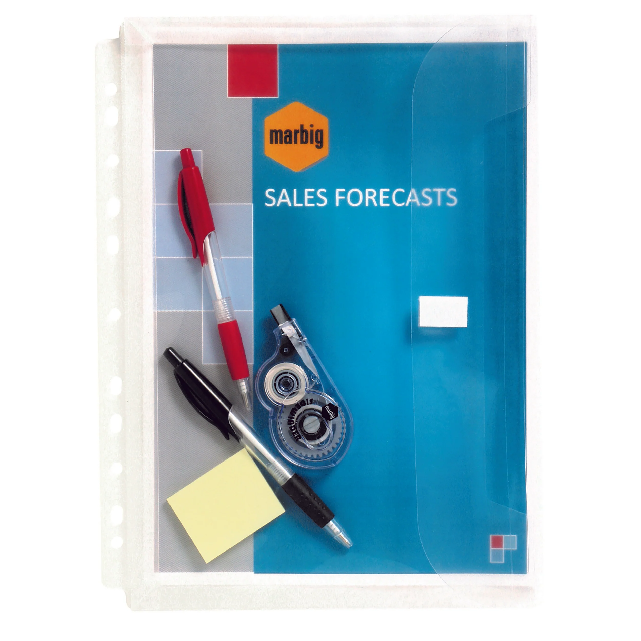 Marbig Expanding Wallet A4 Clear - Nail Gallerys