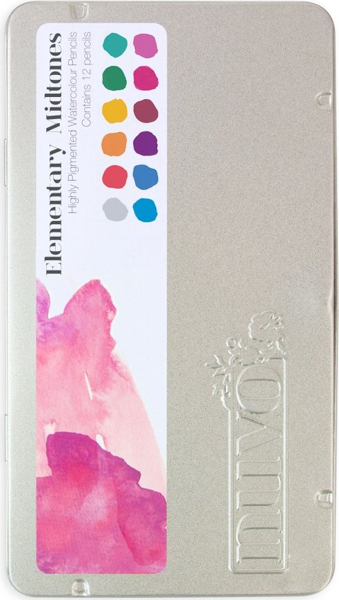 Nuvo Elementary Midtones Watercolour Pencils Set of 12 - Nail Gallerys