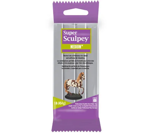 Sculpey Super Medium Blend 454g Grey Ceramic Clay - Nail Gallerys