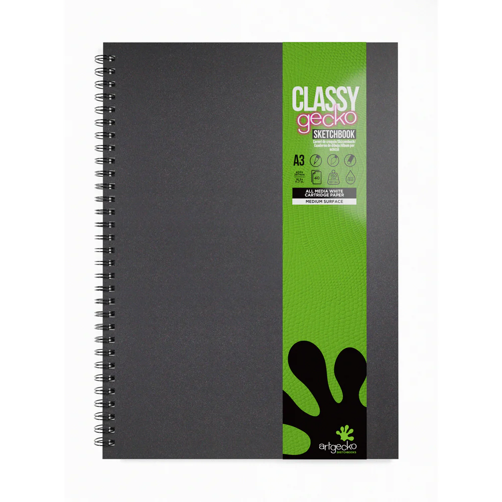 Artgecko Classy 80 Page 40 Sheet 150gsm White Sketchbooks - Nail Gallerys