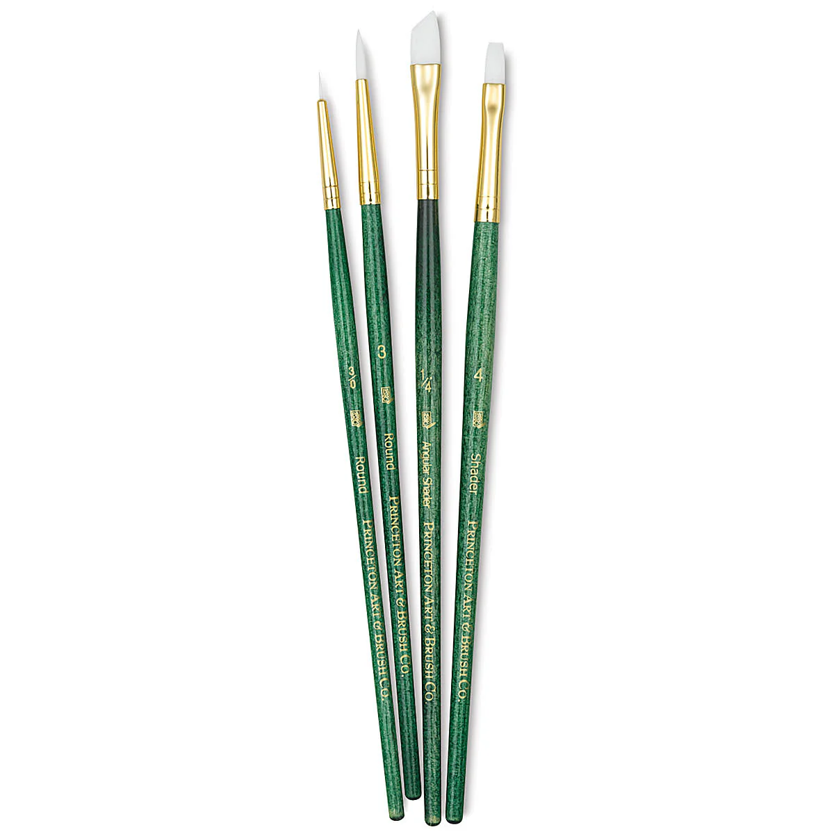 Princeton Real Value Synthetic White Taklon 9117 Brushes Set Of 4 - Nail Gallerys