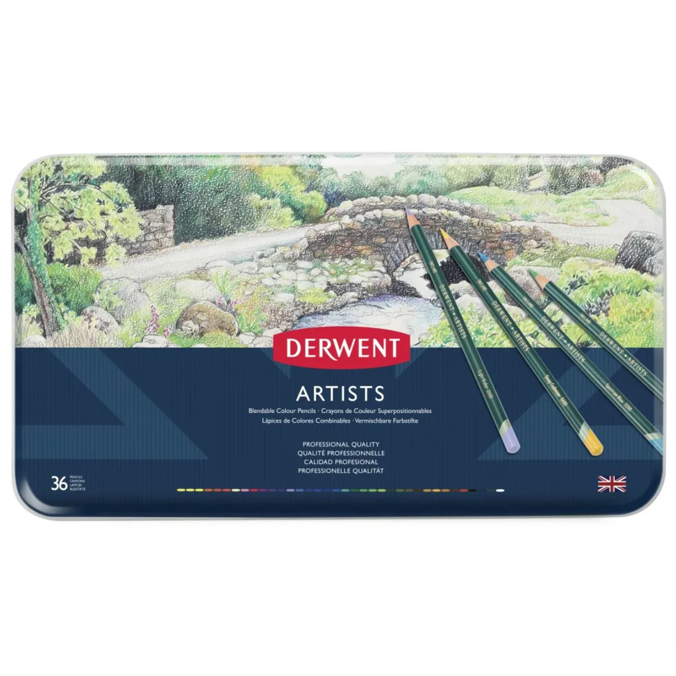 Derwent Artists' Pencil Tin of 36 - Nail Gallerys