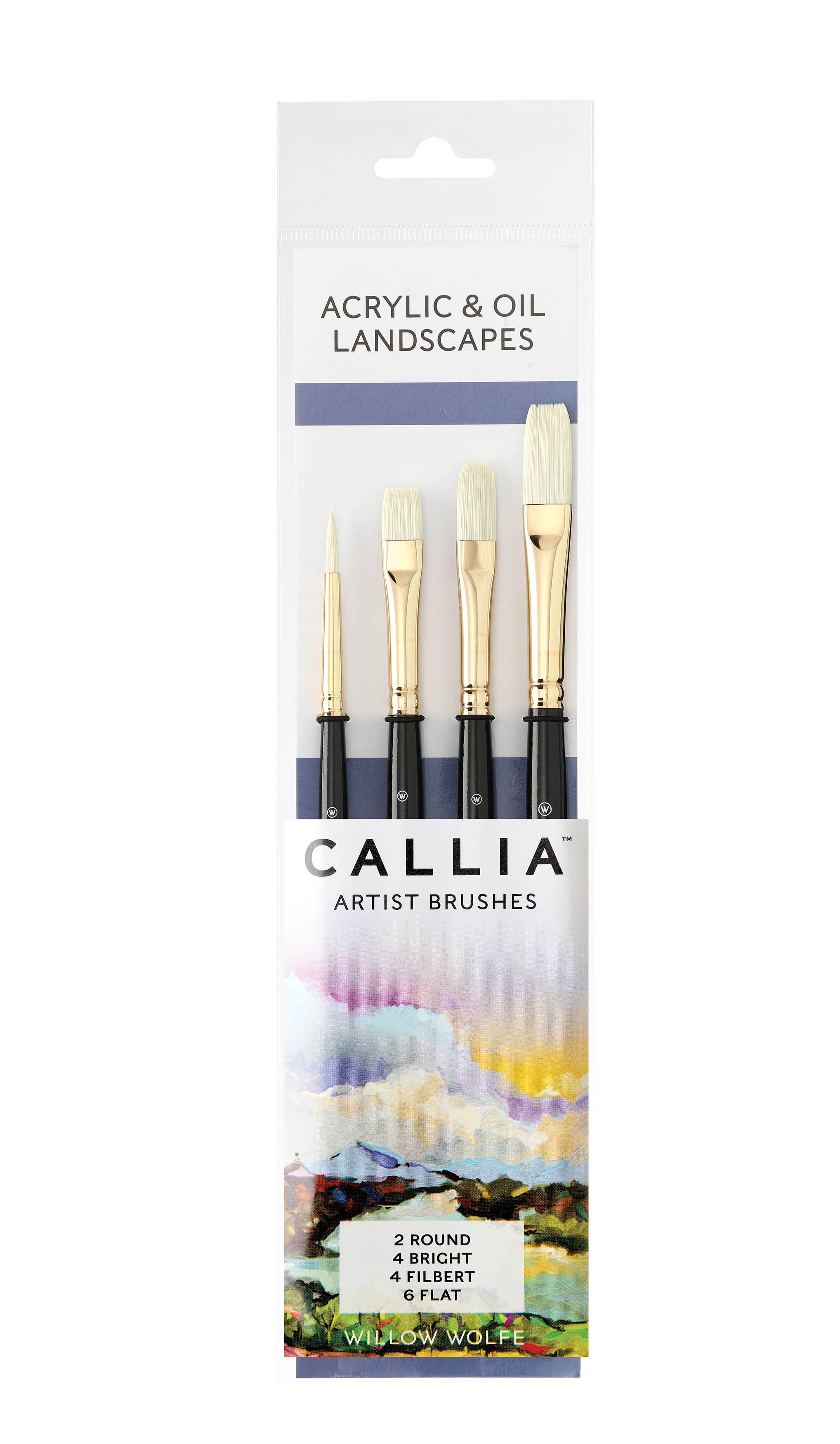 Willow Wolfe Callia Acrylic & Oil Landscapes Brush Set - Nail Gallerys