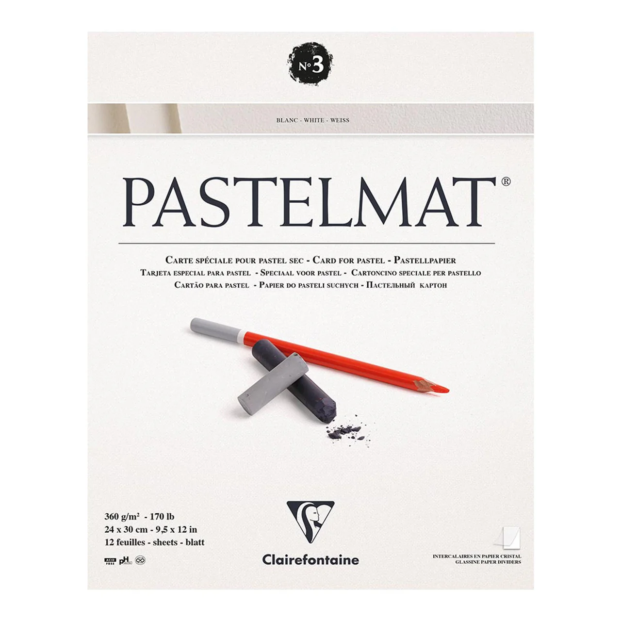 Clairefontaine Pastelmat Pad No. 3 12 Sheets - Nail Gallerys