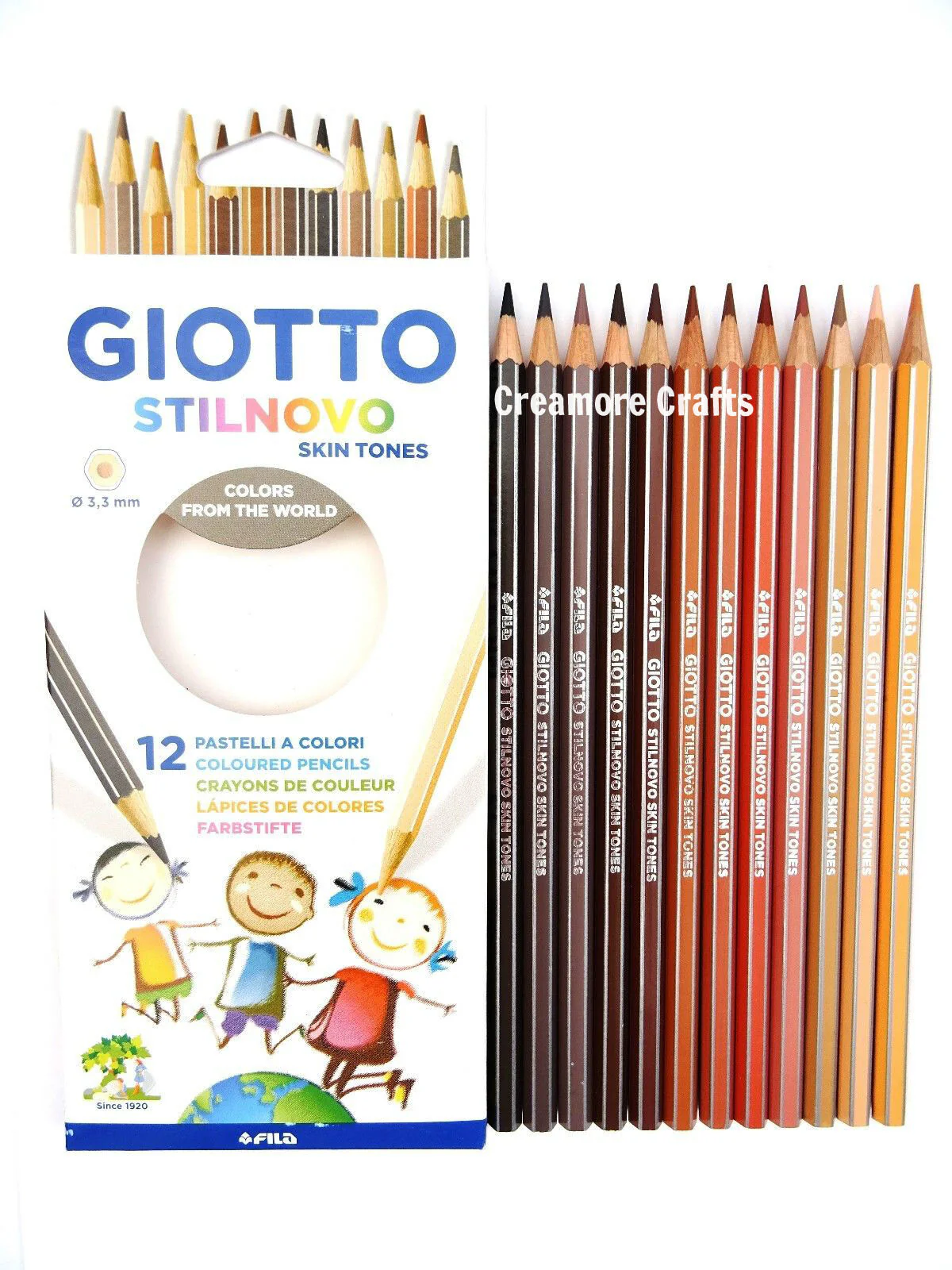 Giotto Stilnovo Pencils Skin Tones - Set Of 12 - Nail Gallerys