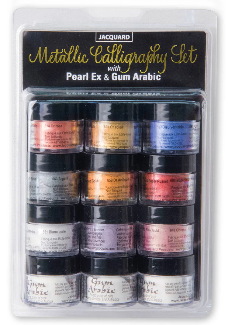 Jacquard Pearl Ex Metallic Calligraphy Set - Nail Gallerys