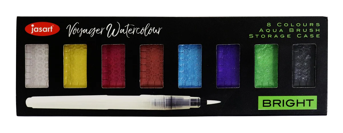 Jasart Voyager Watercolour Metallic Bright Pans Set 8 Piece - Nail Gallerys