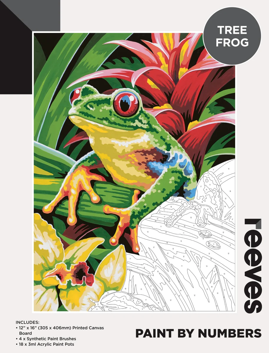Reeves Paint By Numbers 12x16 Inch Frog - Nail Gallerys