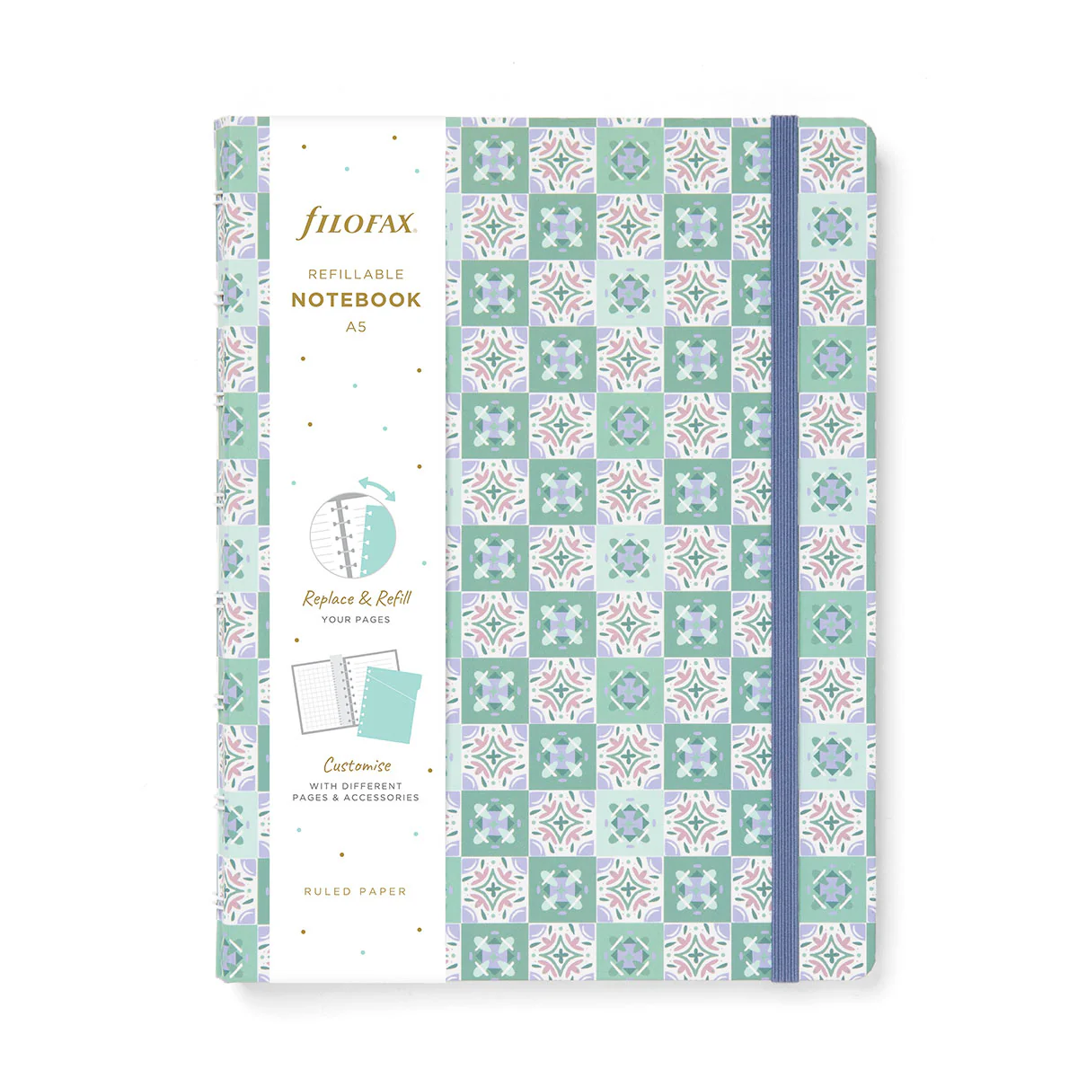 Filofax Mediterranean A5 Mint Notebook - Nail Gallerys