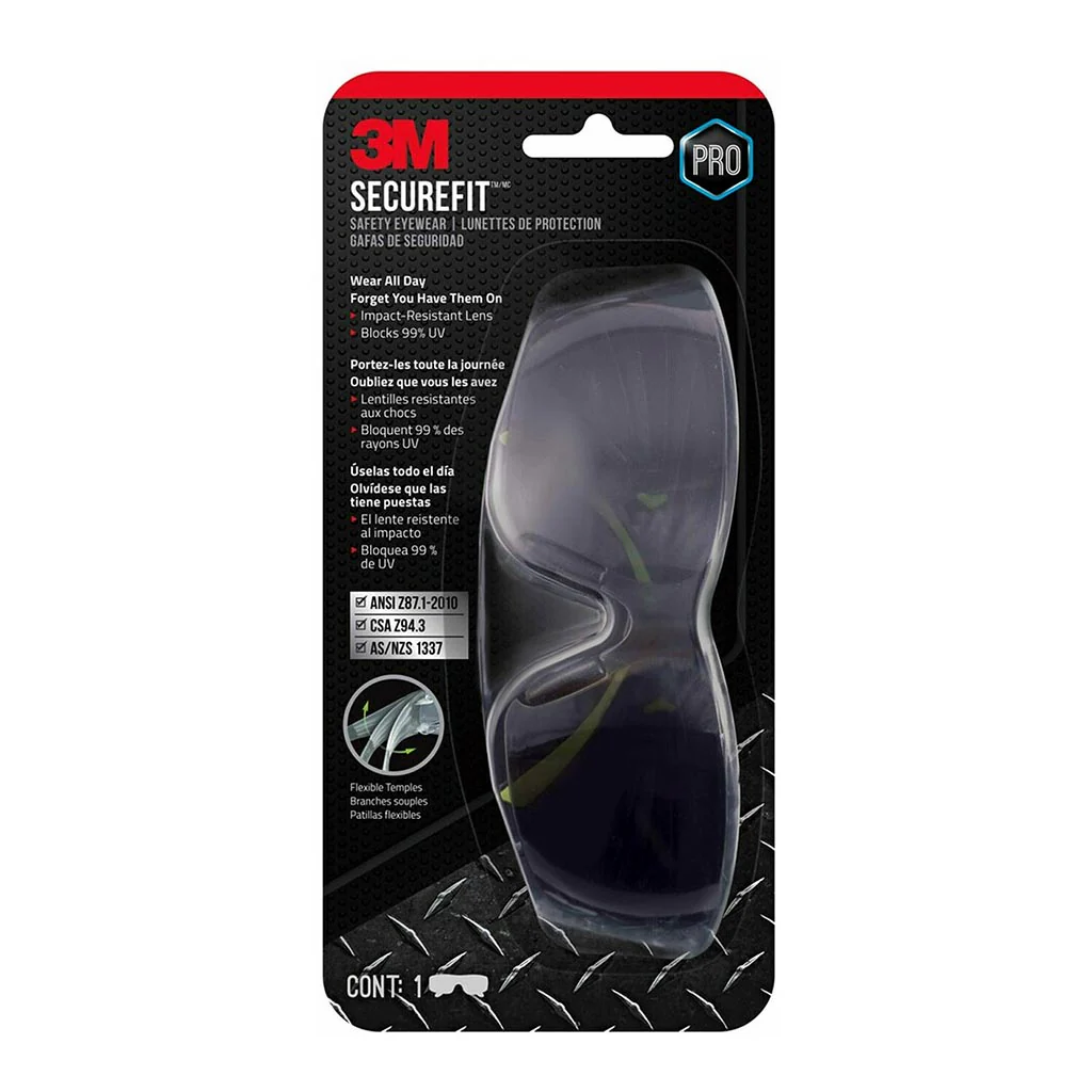 3M SecureFit Grey Eye Protection - Nail Gallerys