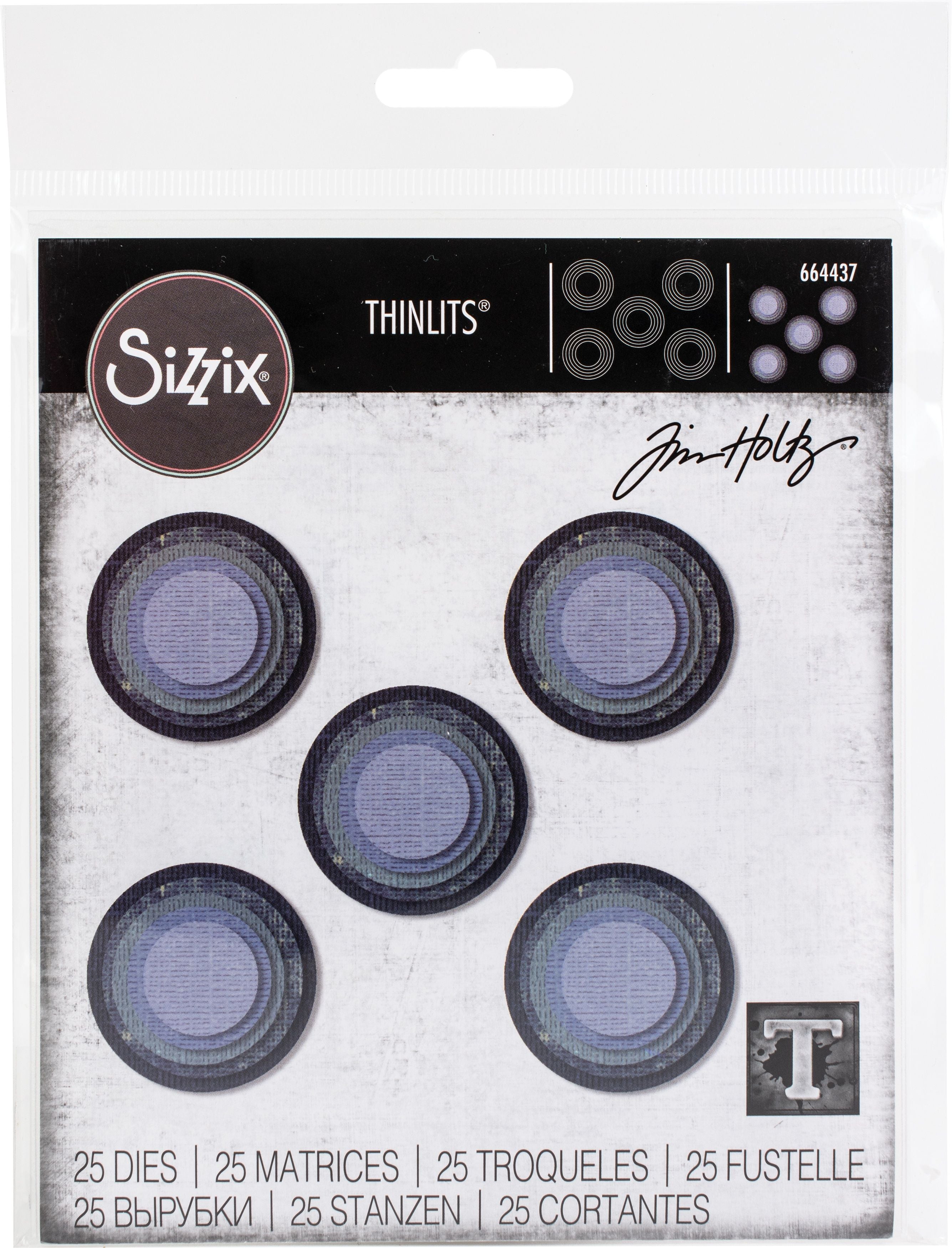 Sizzix by Tim Holtz Stacked Circles Thinlits Dies 25 Pieces - Nail Gallerys