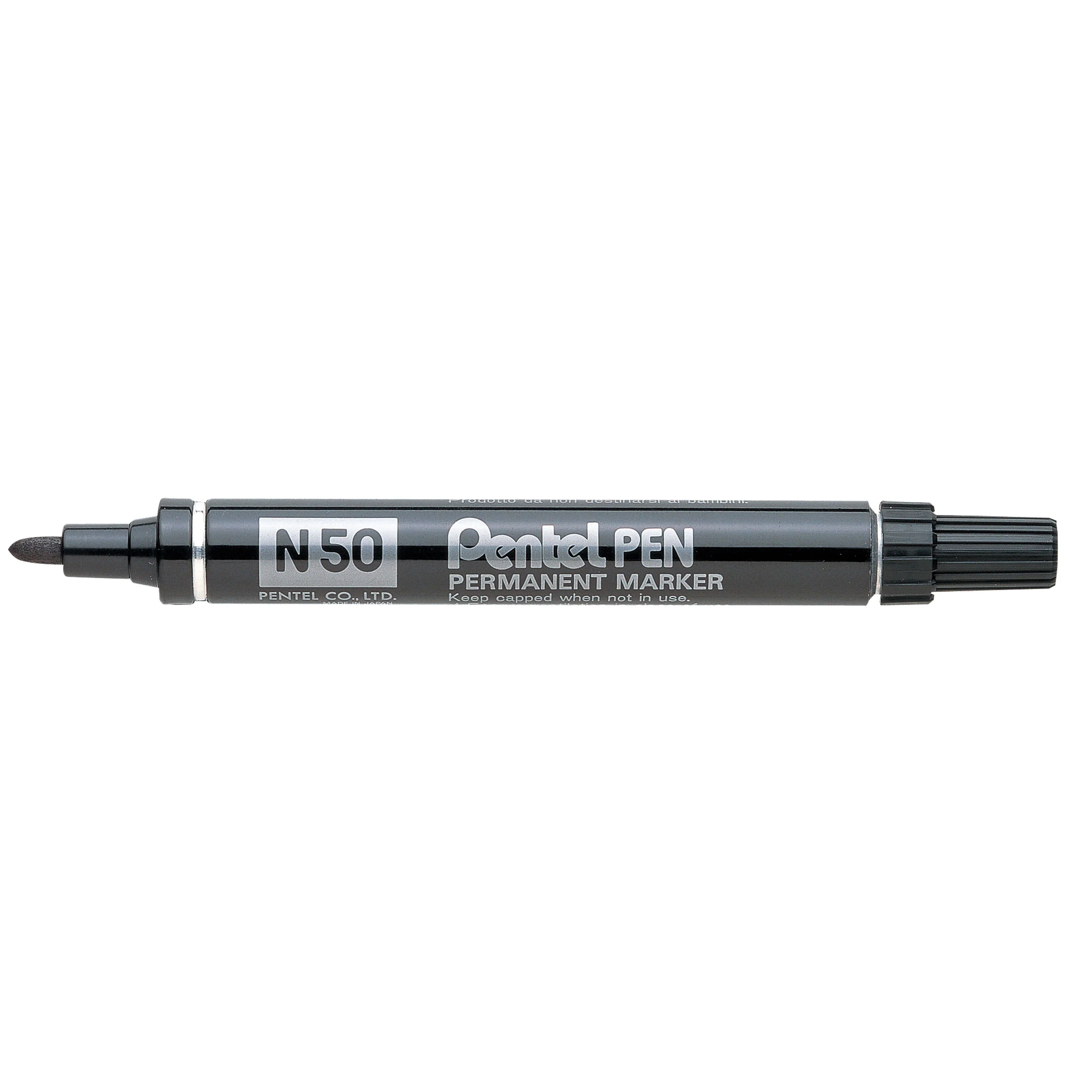 Pentel Permanent Marker N50 Bullet 1.5mm Black - Pack Of 12 - Nail Gallerys