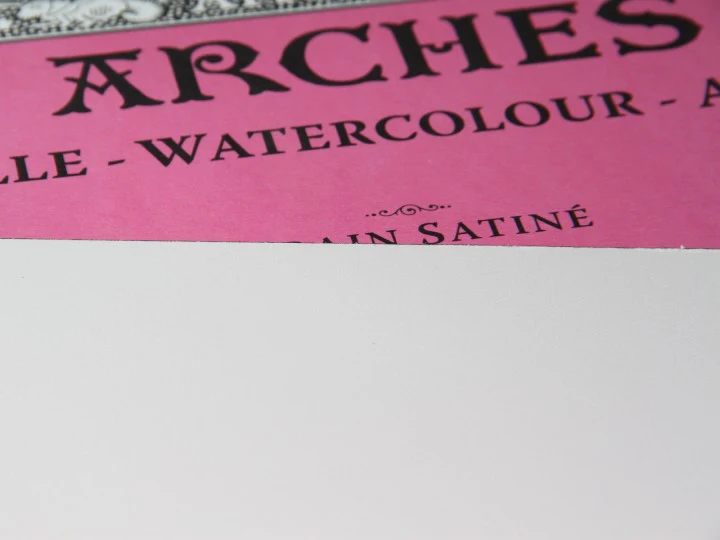 Arches Watercolour Natural White 56x76cm Hot Pressed Paper Pack of 10 Sheets - Nail Gallerys