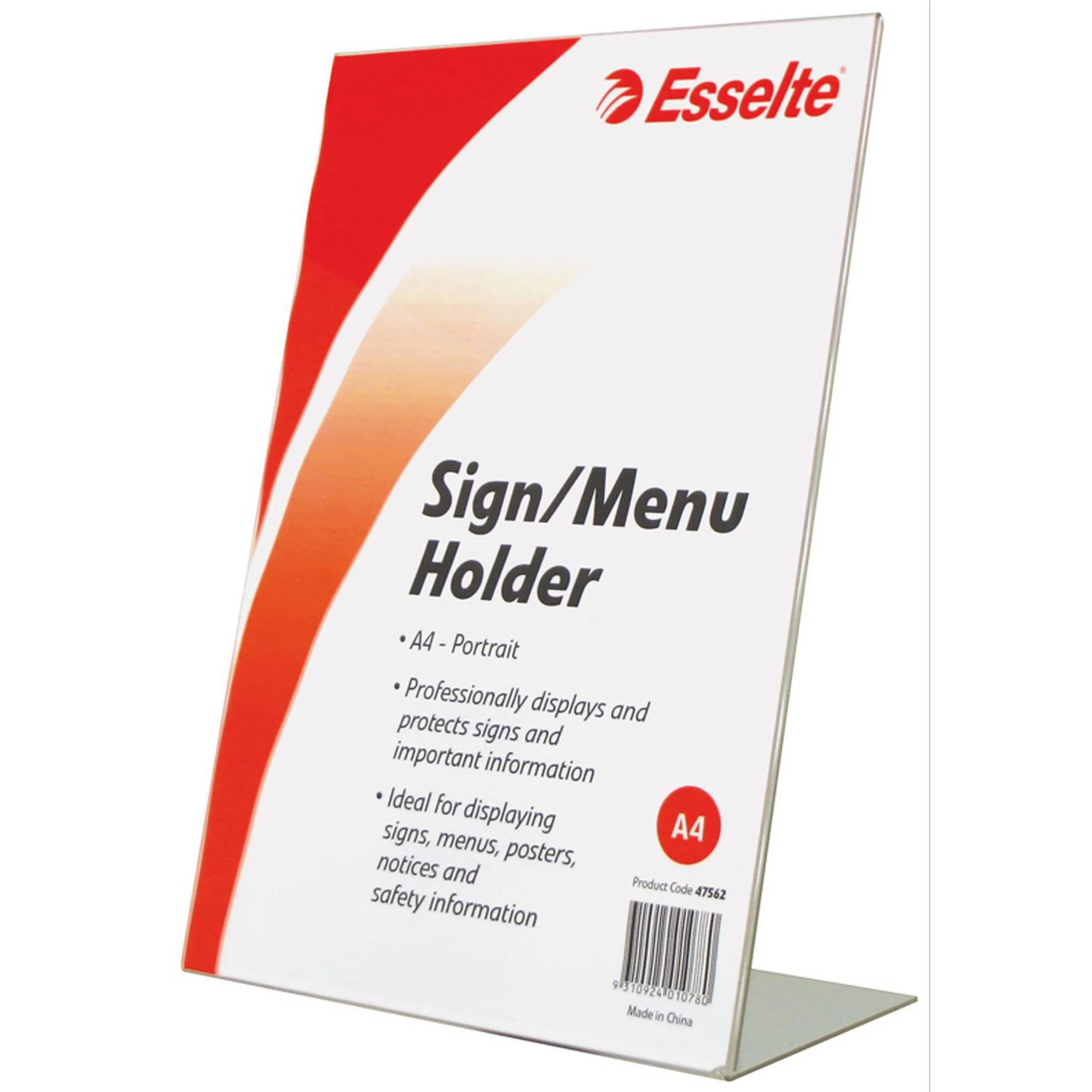Esselte Sign/menu Holder Slanted A4 - Nail Gallerys