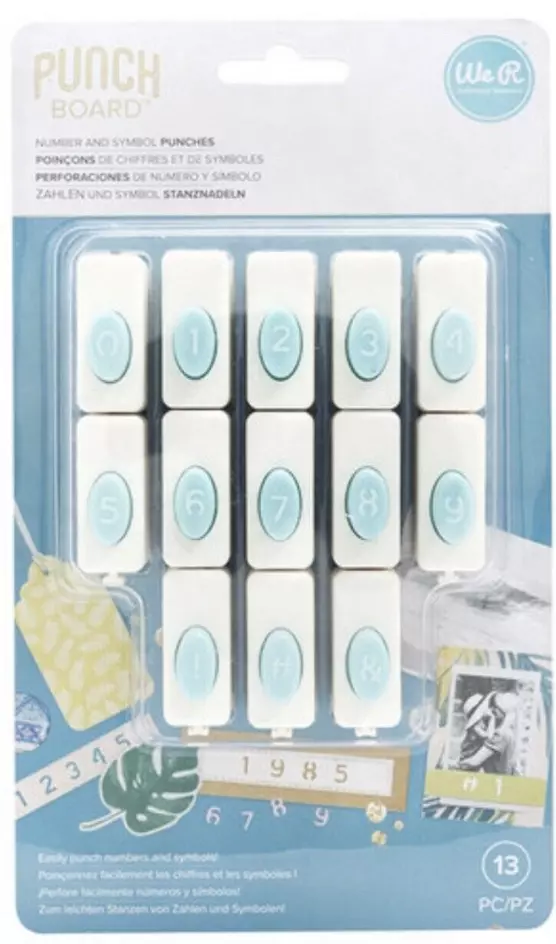 We R Memory Keepers 13 Piece Numbers & Symbols Punches - Nail Gallerys