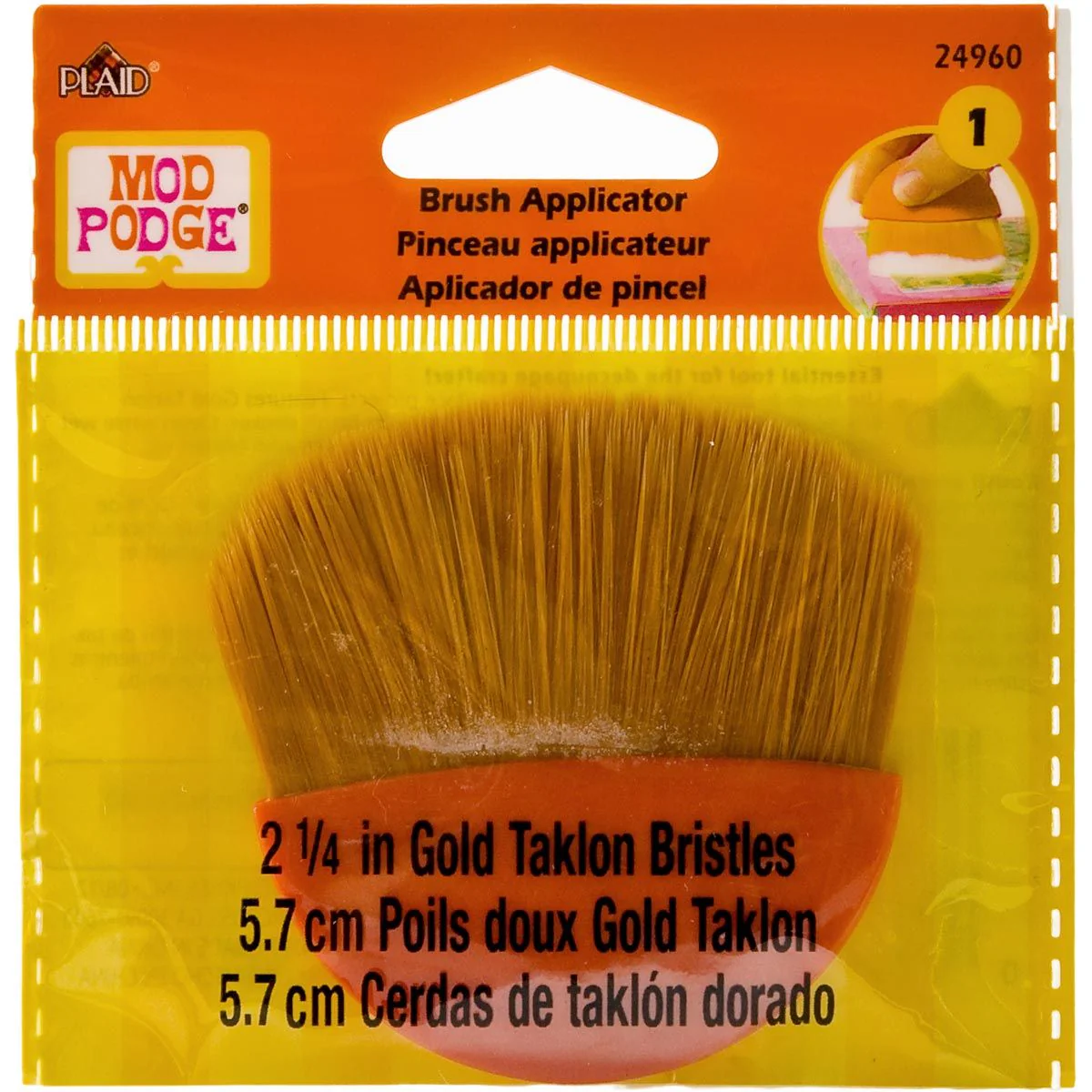 Mod Podge Gold Taklon 2 1/4 Inch Brush - Nail Gallerys