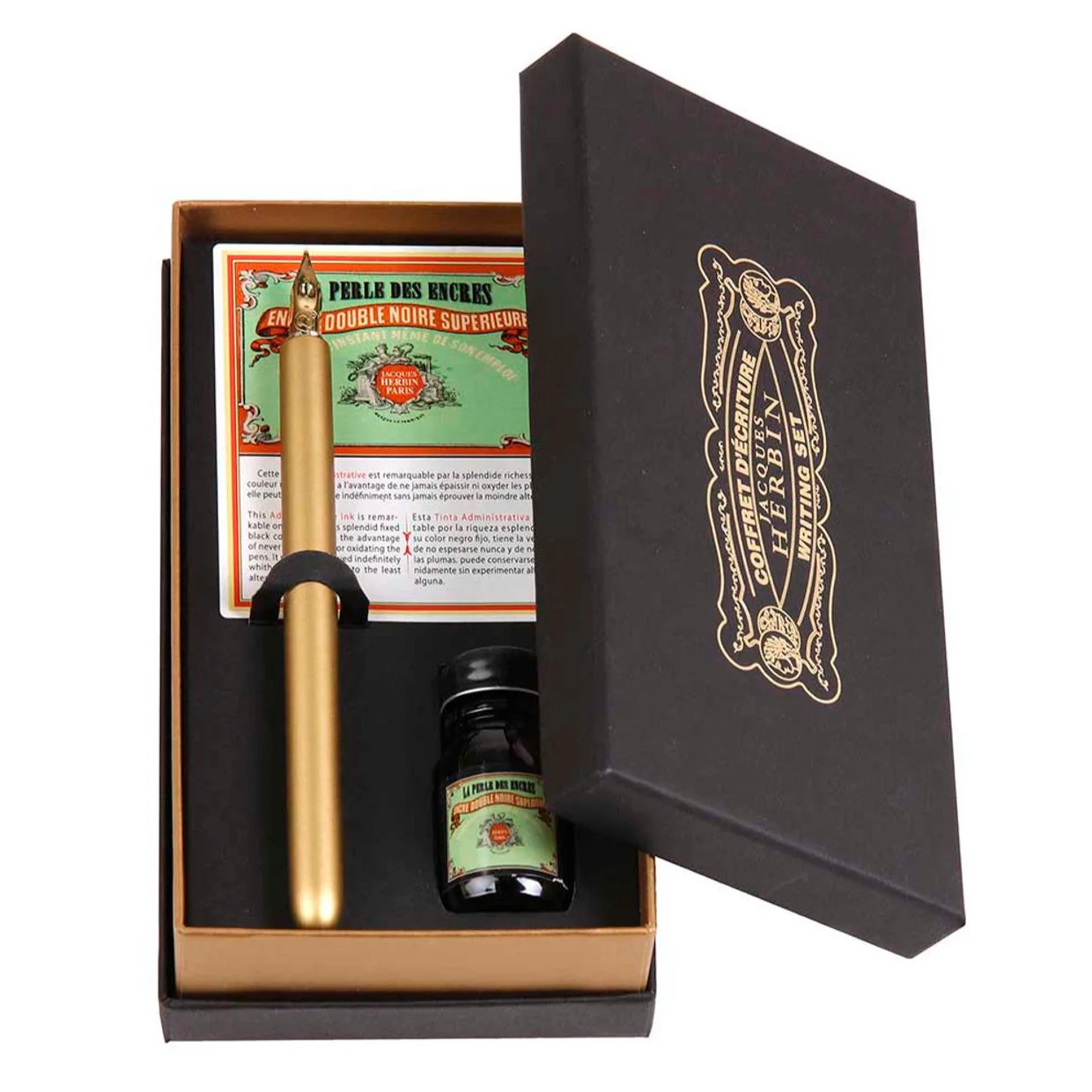 Jacques Herbin Traditional Writing Set Perle Noir - Nail Gallerys