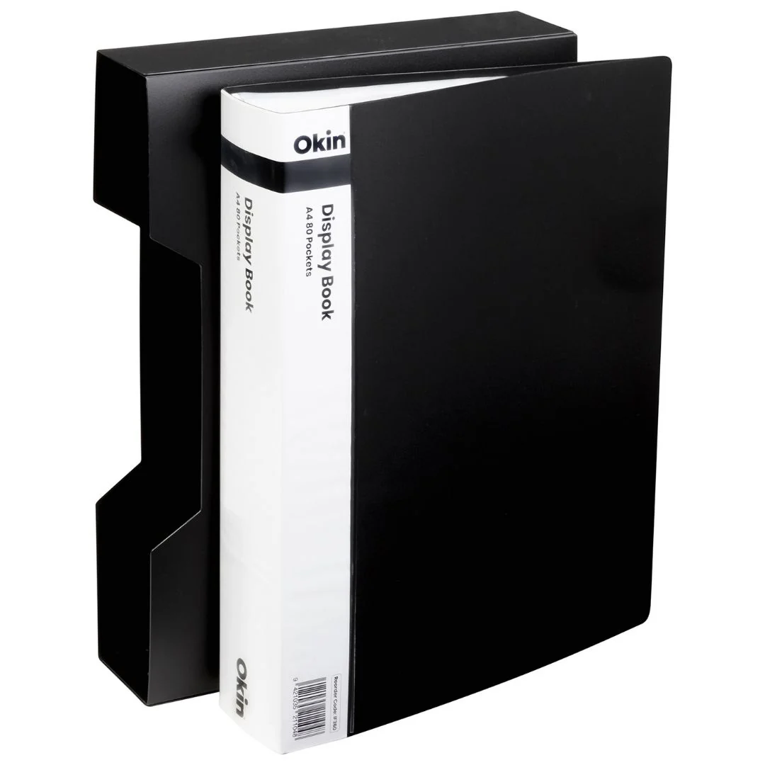 Okin Display Book A4 With Insert Spine 80 Pocket With Case - Nail Gallerys