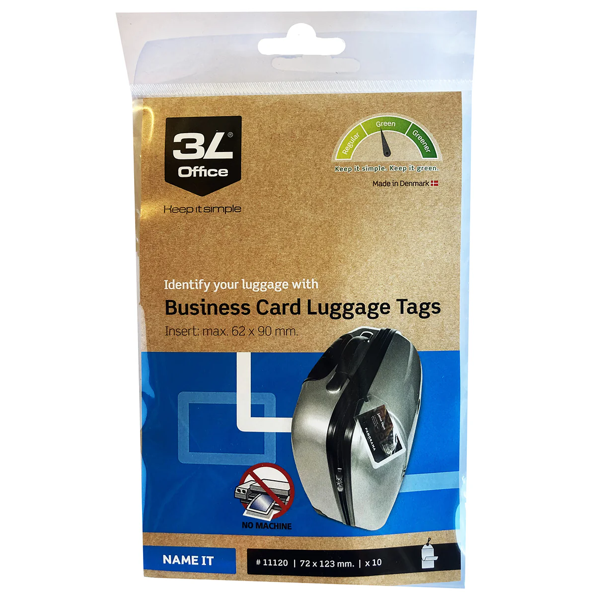 3L Luggage Tags 40x165mm - Pack Of 4 - Nail Gallerys
