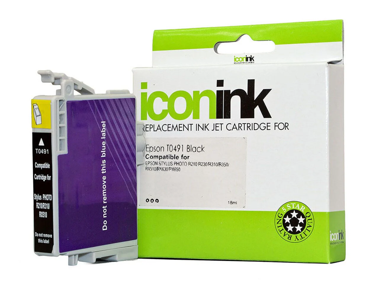 Icon Compatible Epson T0491 Black Ink Cartridge - Nail Gallerys