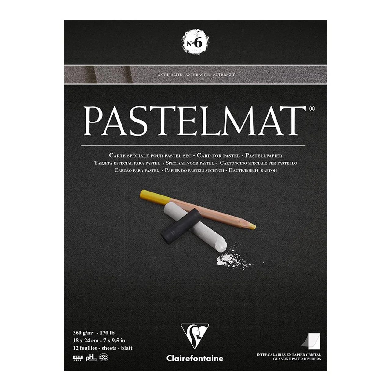 Clairefontaine Pastelmat Pad No. 6 12 Sheets - Nail Gallerys