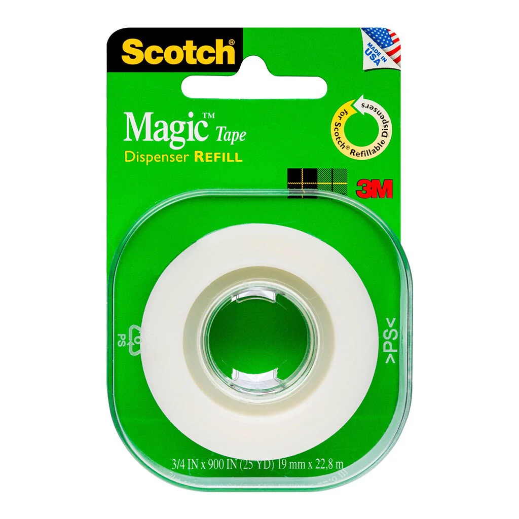 Scotch Magic Tape 205l Refill Roll 19mmx22.8m - Nail Gallerys