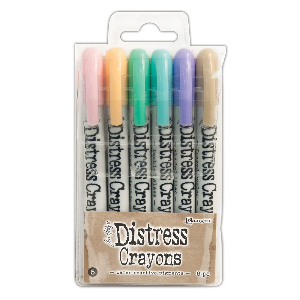 Ranger Distress Crayons Set #5 Pack of 6 - Nail Gallerys