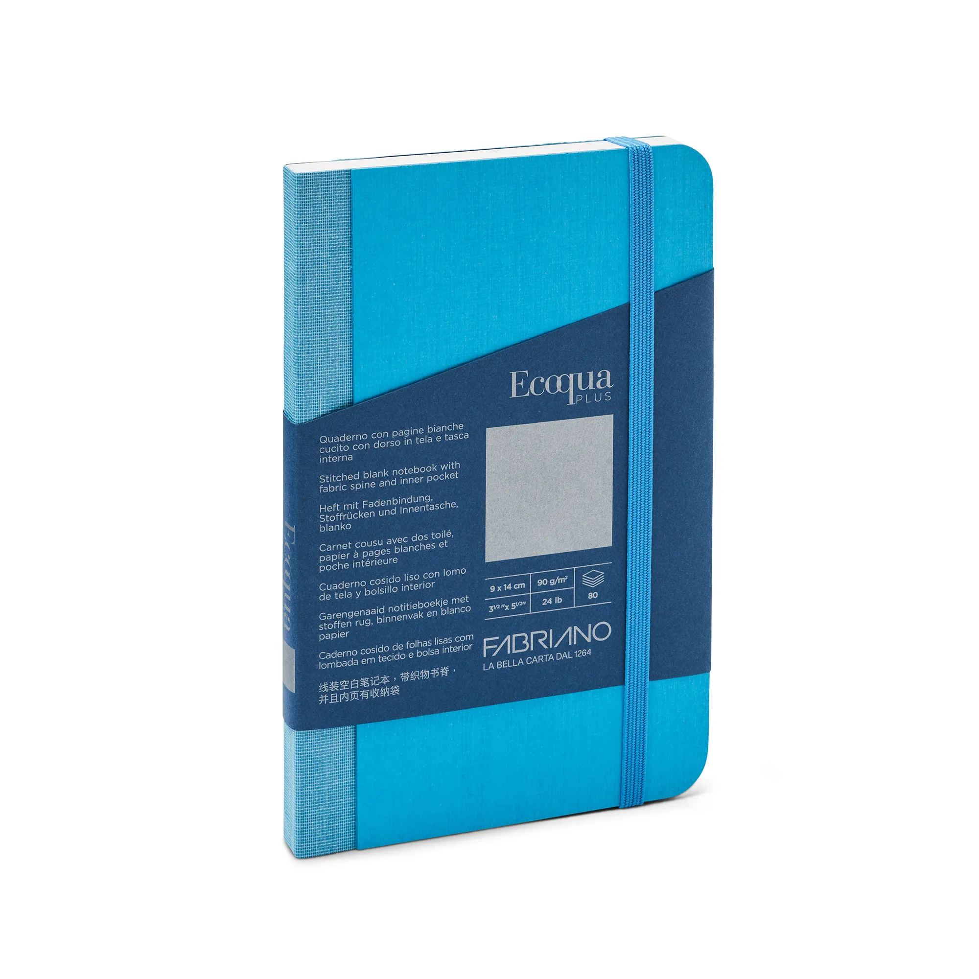 Fabriano Ecoqua Plus Fabric 90gsm Blank Turquoise Notebooks - Nail Gallerys