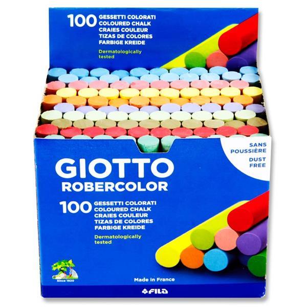 Giotto Robercolor Assorted Coloured Chalk Box of 100 - Nail Gallerys