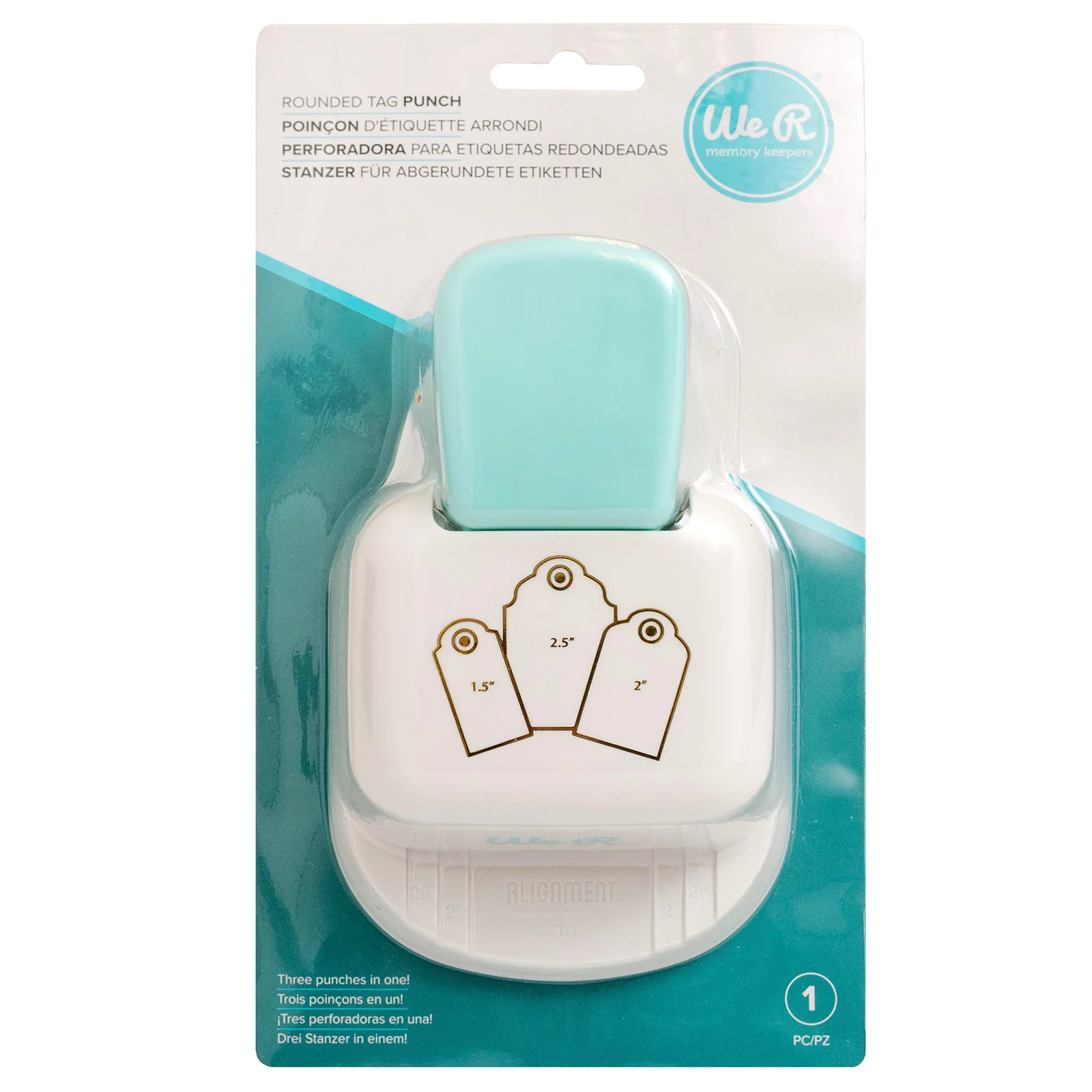 We R Memory Keepers 3-In-1 Tag Rounded Punch - Nail Gallerys