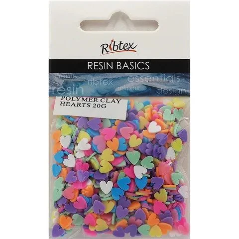 Ribtex UV Resin Polymer Clay Hearts - Nail Gallerys