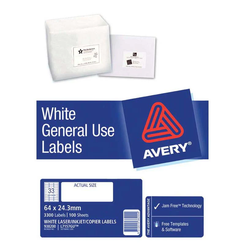 Avery Laser/inkjet/copier Label General Use 100 Sheets - Nail Gallerys