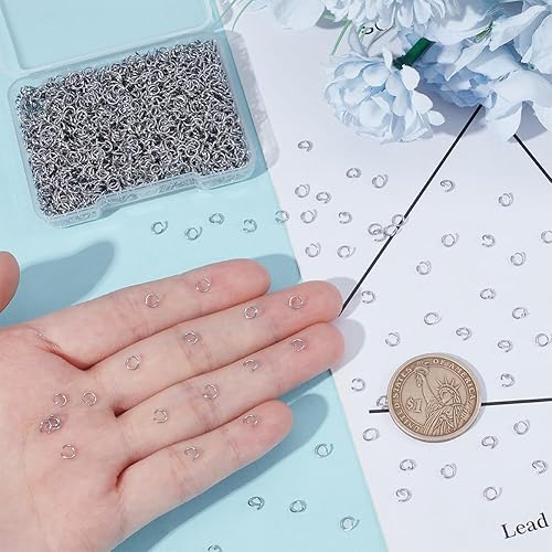 UNICRAFTALE 2000 pièce Anneaux de Saut Ouvert Acier Inoxydable 4mm Mini Anneaux Ronds Connecteurs Anneau de Jonction pour la Fabrication de Bijoux Boucles D'Oreilles Bracelets Colliers Accessoires - Nail Gallerys