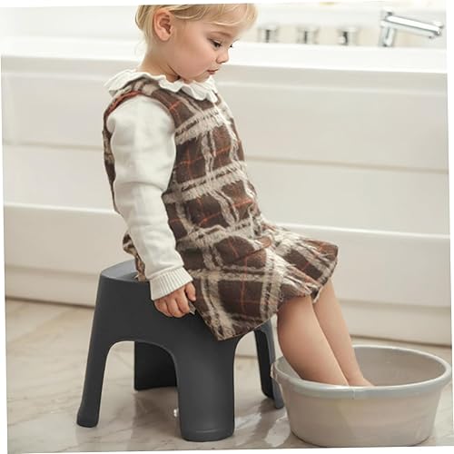Dorccsi Tabouret en Plastique Noir Multifonctionnel 8,1 x 7,7 x 6,3 Pouces Petit Marchepied pour Salon, Salle de Bain, Cuisine - Nail Gallerys
