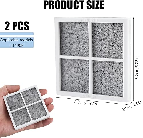 Filtre à Air pour Réfrigérateur, Convient pour Les Accessoires de Purificateur de Filtre à Air de Réfrigérateur LG LT120F, Purificateur d'Air Antibactérien - Élément Filtrant à Charbon Actif - Nail Gallerys