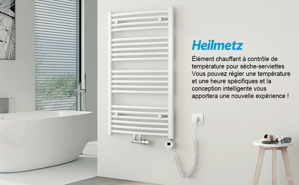 Heilmetz Élément Chauffant pour Radiateur de Salle de Bain